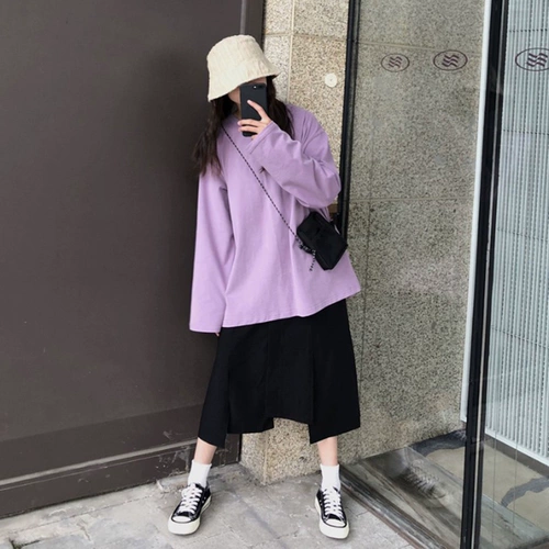 Лонгслив, приятная телу осенняя футболка, брендовое термобелье, свободный крой, 2022