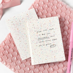 2025新款 ins女生小众小学初中彩虹节拍便签本可撕无粘性ins风韩系可爱彩色圆点星星手账素材纸