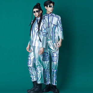 年会现代舞成人冲破云霄同款表演服科技服感演出服机器人炫酷服装