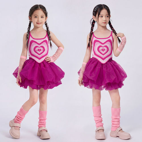 六一幼儿园舞台走秀蓬蓬裙女童港风演出服装可爱儿童多巴胺服装