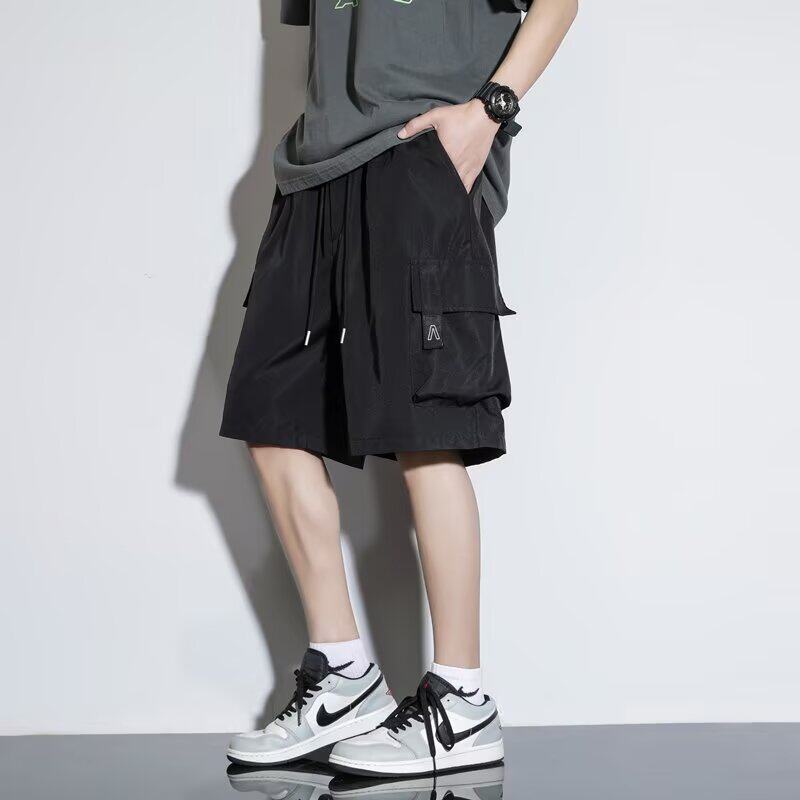 情侣款工装短裤学生装宽松加大码休闲裤简约百搭时尚帅气五分裤子