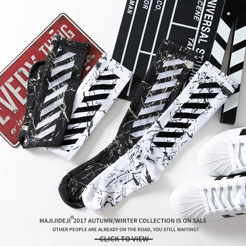 潮牌篮球ins百搭风高帮中筒袜