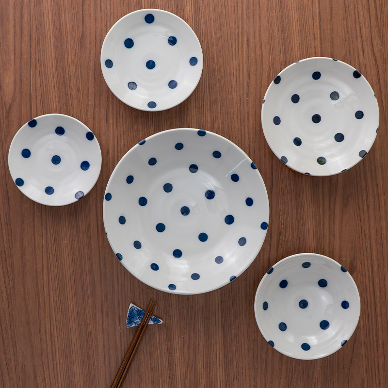 美浓烧日式进口奶油风菜碟子浅盘家用点心盘水果盘清新陶瓷餐具