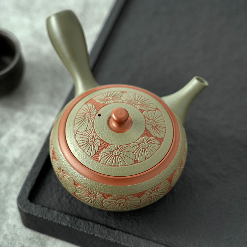 日本朱泥复古高档急须功夫茶具