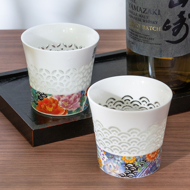 MinoYaki美浓烧 玲珑陶瓷酒杯日本进口镂空威士忌品饮杯圣诞礼品,餐饮具,洋酒/威士忌杯,淘宝优惠券,粉丝福利购,淘宝优惠卷
