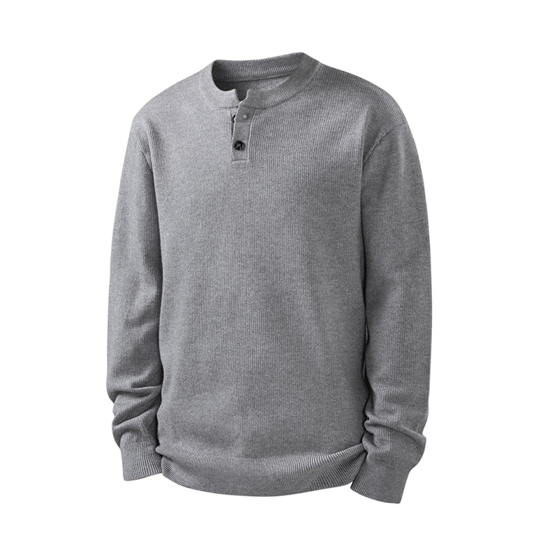 URSBOB冬季圆领毛衣男士2025新款针织衫青年高级感品质打底衫帅气