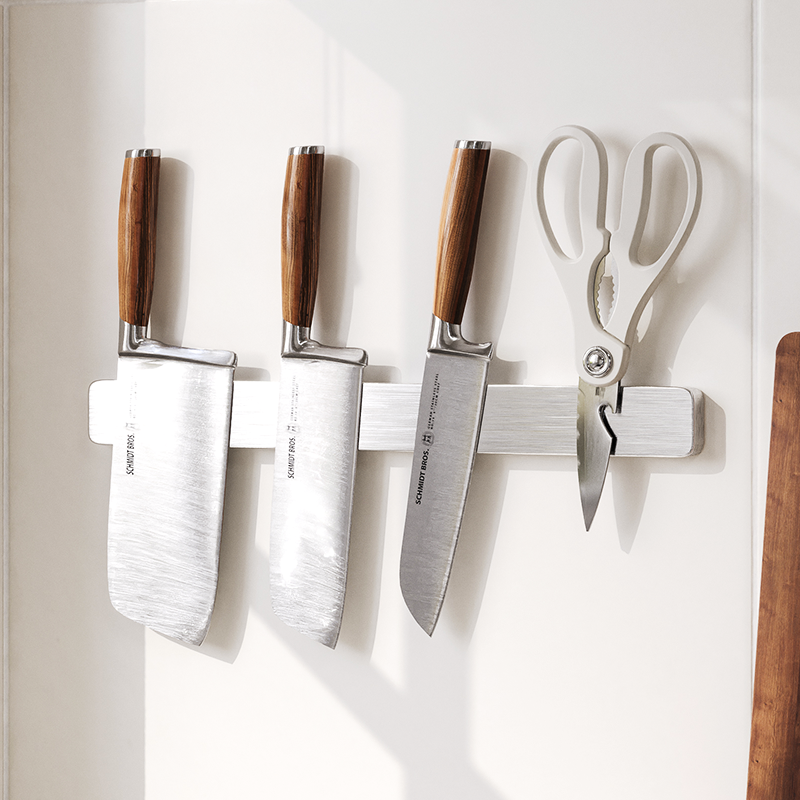 御仕家不锈钢刀具吸铁石厨房壁挂磁吸刀架免打孔收纳强磁力置物架