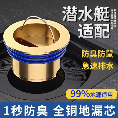 99%地漏适配全铜下水防虫防臭芯
