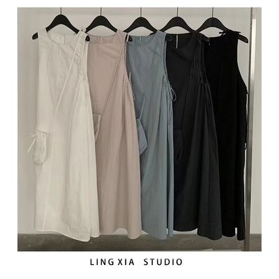 多巴胺色系连衣裙女中长款甜美可爱eter正品春夏新款少女穿搭约会