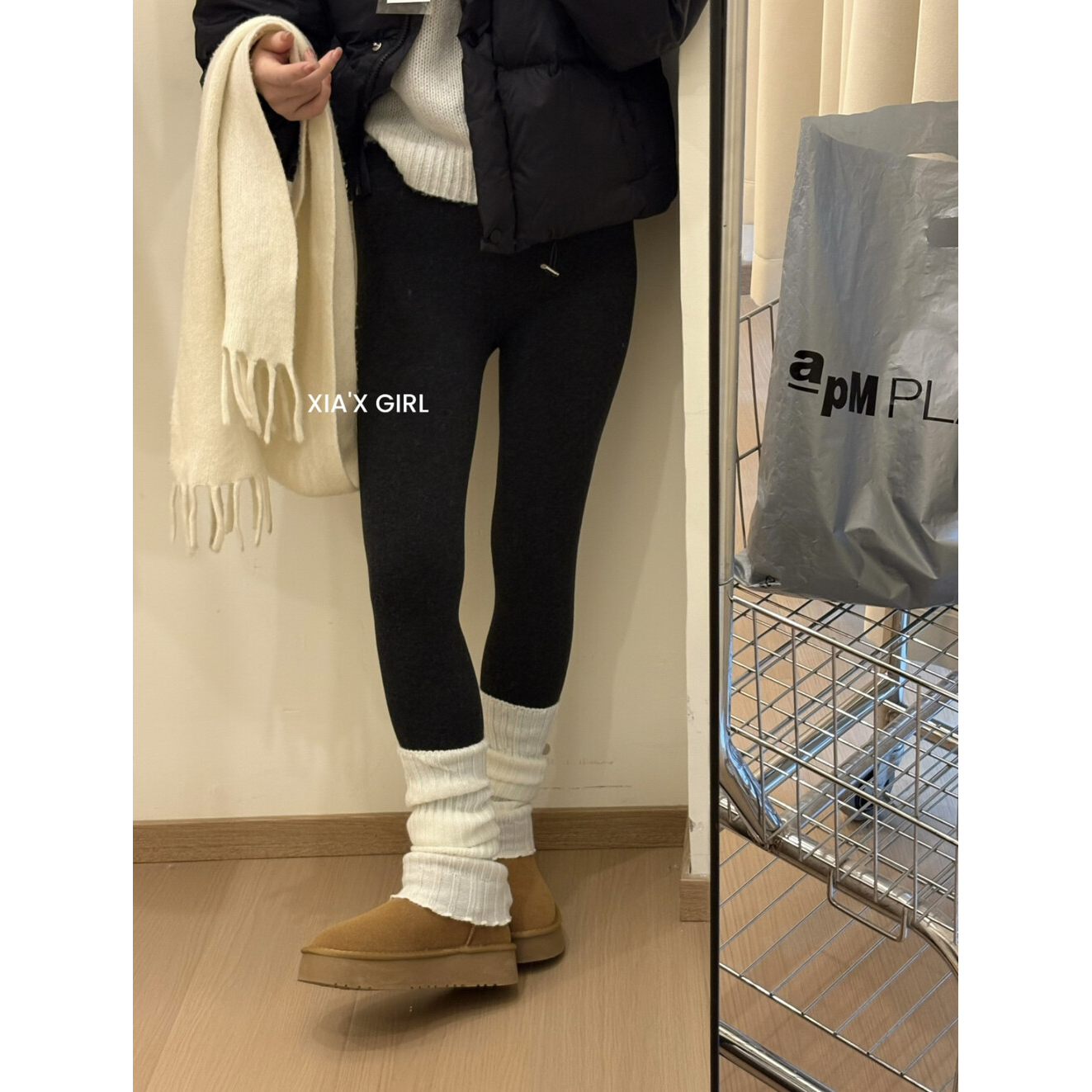 380g分段压力裤瘦腿连裤袜加厚加绒保暖坑条抗起球显瘦打底裤外穿