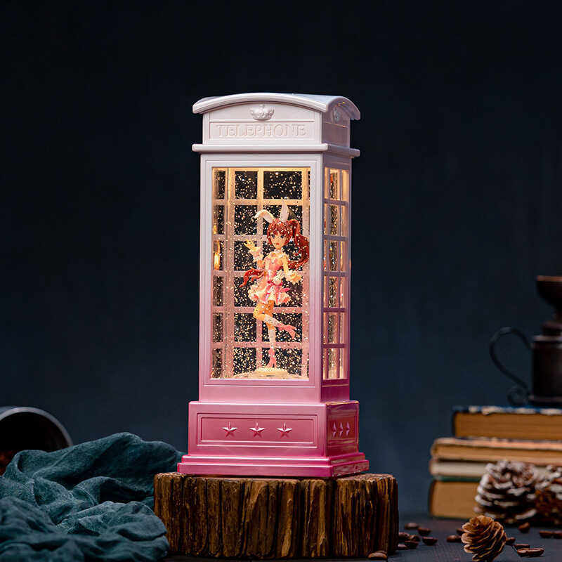 小舞手办自动飘雪音乐盒水晶球可旋转摆件儿童女孩生日礼物摆饰