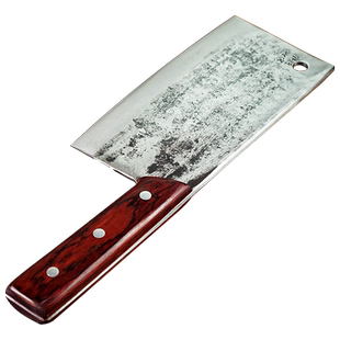 铁匠世家汉圣款家用斩切刀手工锻打不锈钢两用刀切片斩骨厨房菜刀