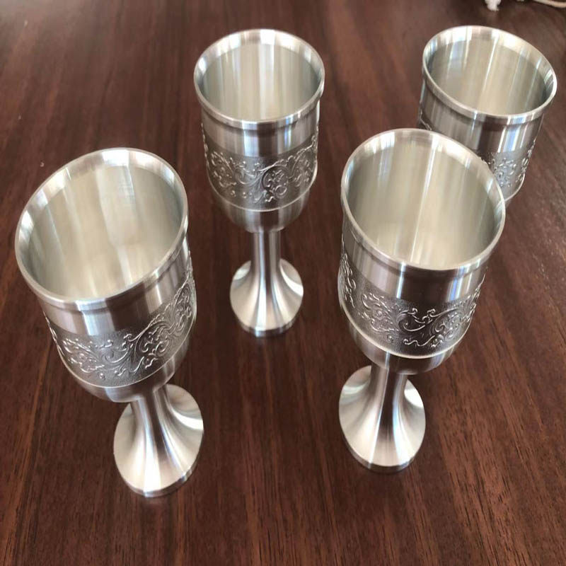 喜庆纯锡仿古手工小酒杯