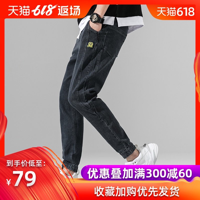 2019春季裤子男日系宽松休闲大码工装裤九分牛仔裤男文艺男士潮牌|ruв категории Мужская одежда, брюки - от Buy2taobao.com для оказания профессиональной услуги покупки агента Taobao