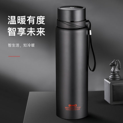 智能保温杯男学生大容量不锈钢水杯女便携泡茶杯子印刻logo