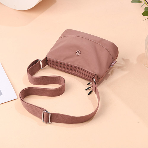 多层背包女斜挎包尼龙帆布百搭小包包户外牛津布单肩旅行妈妈女包