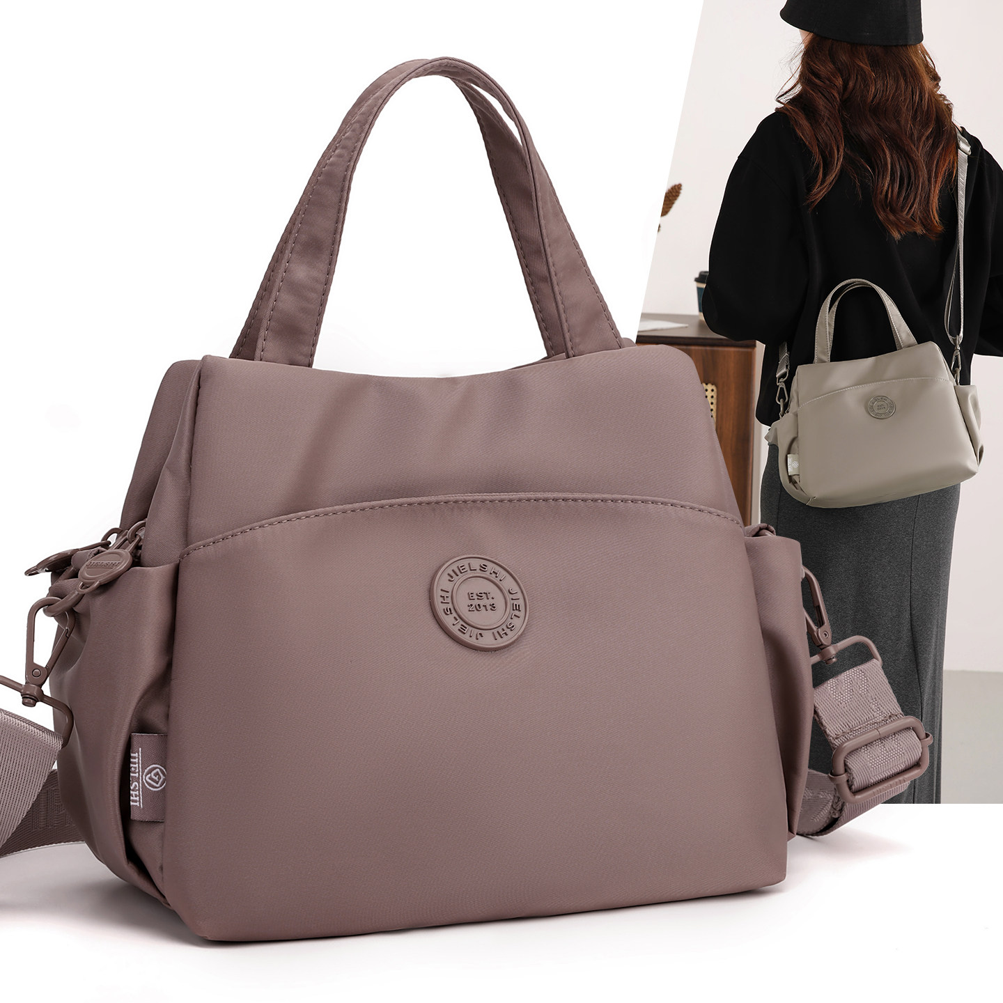 牛津布手提单肩女妈妈包轻便户外旅行女士包便携大容量尼龙斜挎包,箱包皮具/热销女包/男包,通用款女包,淘宝优惠券,粉丝福利购,淘宝优惠卷