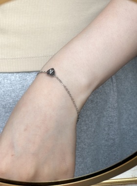 Ojala字母系列定制字母手链项链套装明星同款生日礼物女可调节