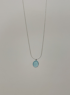 海蓝宝月光石项链锁骨链夏季新款清冷气质简约百搭韩系ins风