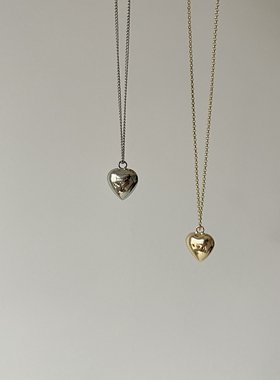 韩系爱心项链气质简约ins博主同款温柔百搭高级感金色银色饰品