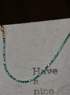 彩色手链爆闪高级感轻奢时尚绿色锆石饰品女生礼物