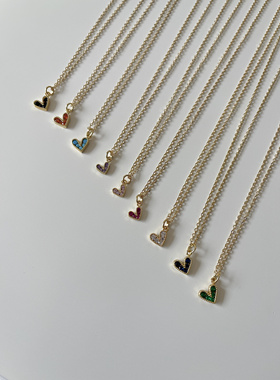 Ojala原创设计精致轻奢爱心项链博主同款锁骨链礼物女