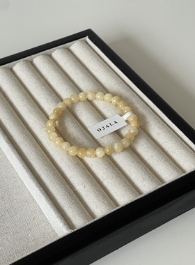 遇萤｜Ojala原创天然黄玉手串新中式古风饰品简约设计男女款手链