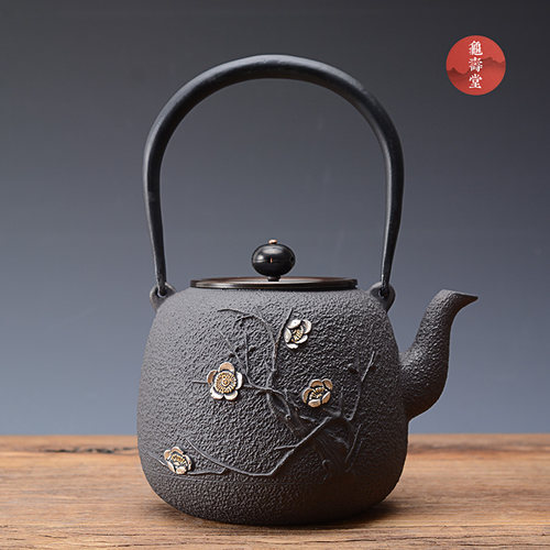 日本龟寿堂金银腊梅菊池一作铁壶