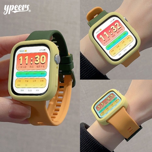 华为fit34pro双拼色液态硅胶表带