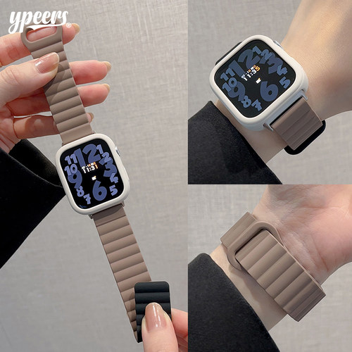 华为fit34pro撞色硅胶磁吸表带