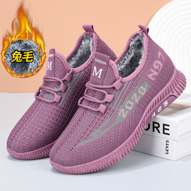 老北京布鞋防滑休闲冬季加绒保暖女士棉鞋轻便中老年运动妈妈棉鞋