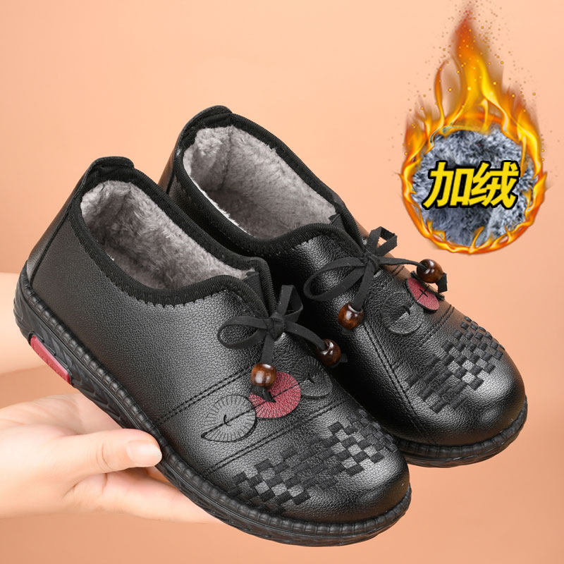 冬季加绒休闲老北京布鞋软底女士棉鞋一脚蹬中老年人防滑妈妈棉鞋,女鞋,棉鞋,淘宝优惠券,粉丝福利购,淘宝优惠卷