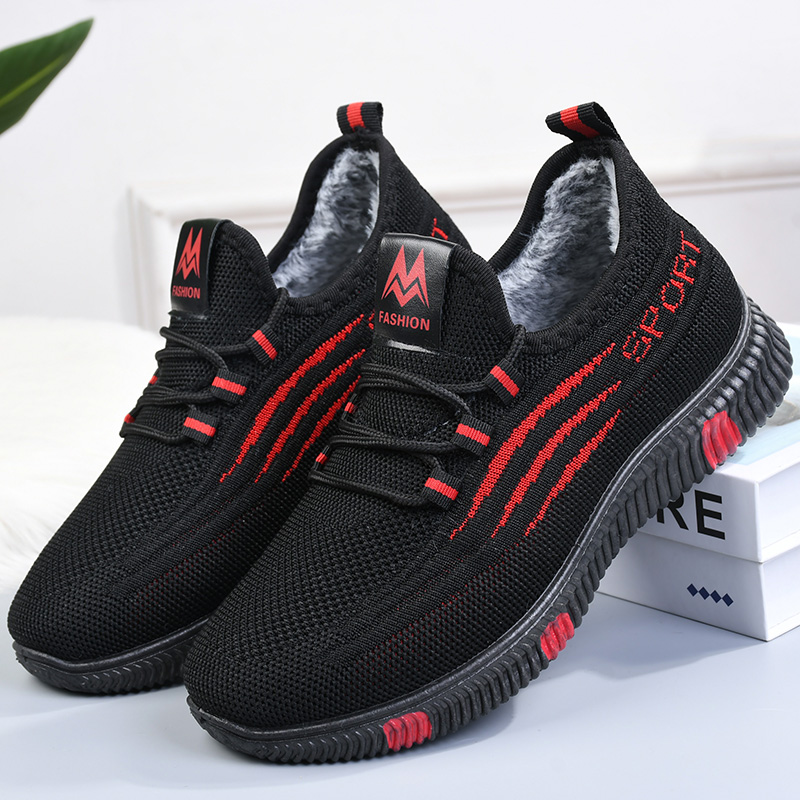 冬季女款加绒老北京布鞋保暖软底棉鞋防滑中老年百搭舒适妈妈棉鞋