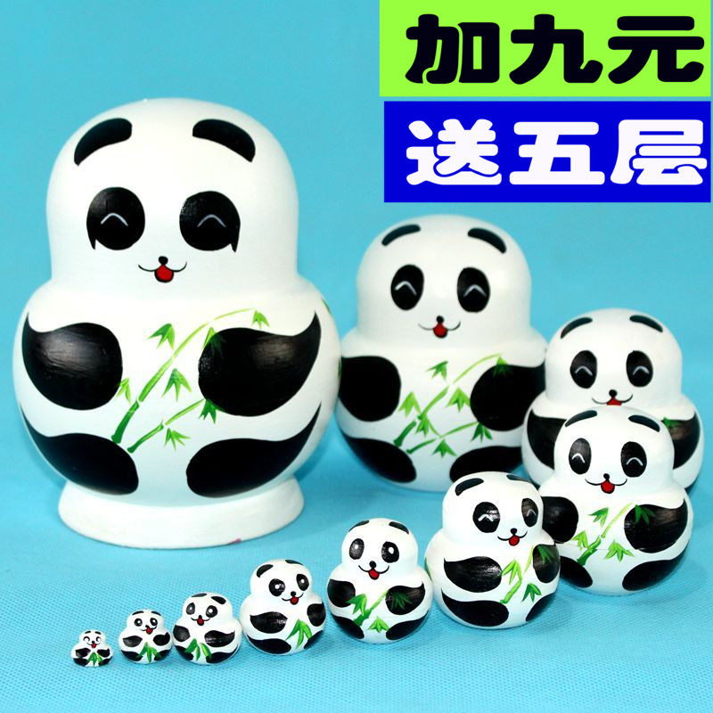 俄罗斯10正品抖音十层手绘熊猫