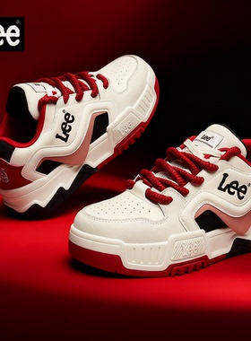 Lee男鞋2026新款春季真皮休闲板鞋男士厚底增高鞋子男潮牌高级感