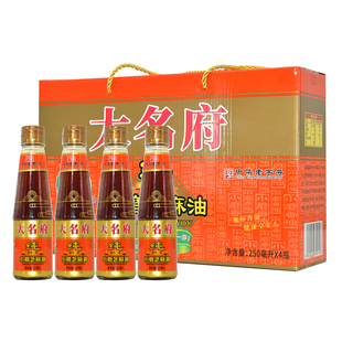大名府小磨芝麻油250ml*4瓶礼盒装纯芝麻香油调味品邯郸特产礼品