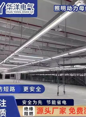 服装厂照明母线槽缝纫车间照明灯架流水线新型供电滑式桥架配件