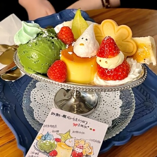 ins布丁盘304不锈钢椭圆香蕉船形水果沙拉盘雪糕冰淇淋碟点心蛋糕