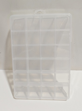 一个价 13x19cm24格透明塑料收纳盒分拣固定盒
