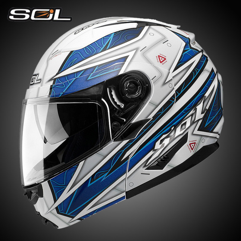 SOL摩托车头盔男女士揭面盔双镜片跑盔赛车机车全盔四季通用|msdalam kategori motosikal/Equipment/Fitting, peralatan penunggang motosikal, Topi keledar motosikal - dari Buy2taobao.com untuk memberikan perkhidmatan ejen Taobao profesional membeli