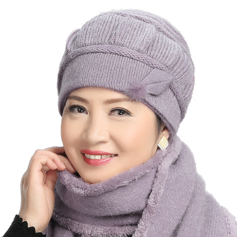 女加厚秋冬季潮百搭中老年帽子