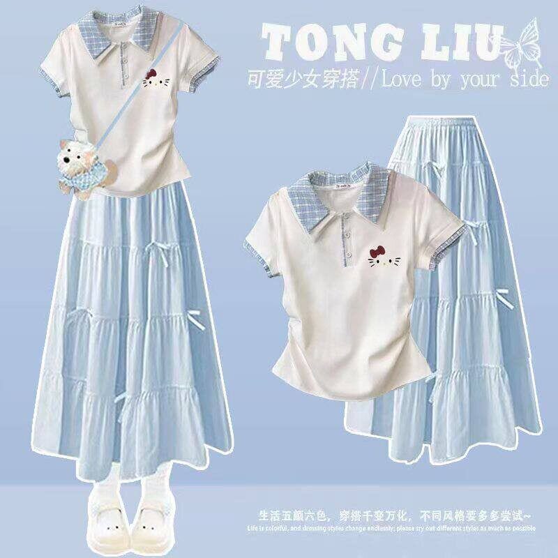 女童洋气套装2026新款夏季女孩
