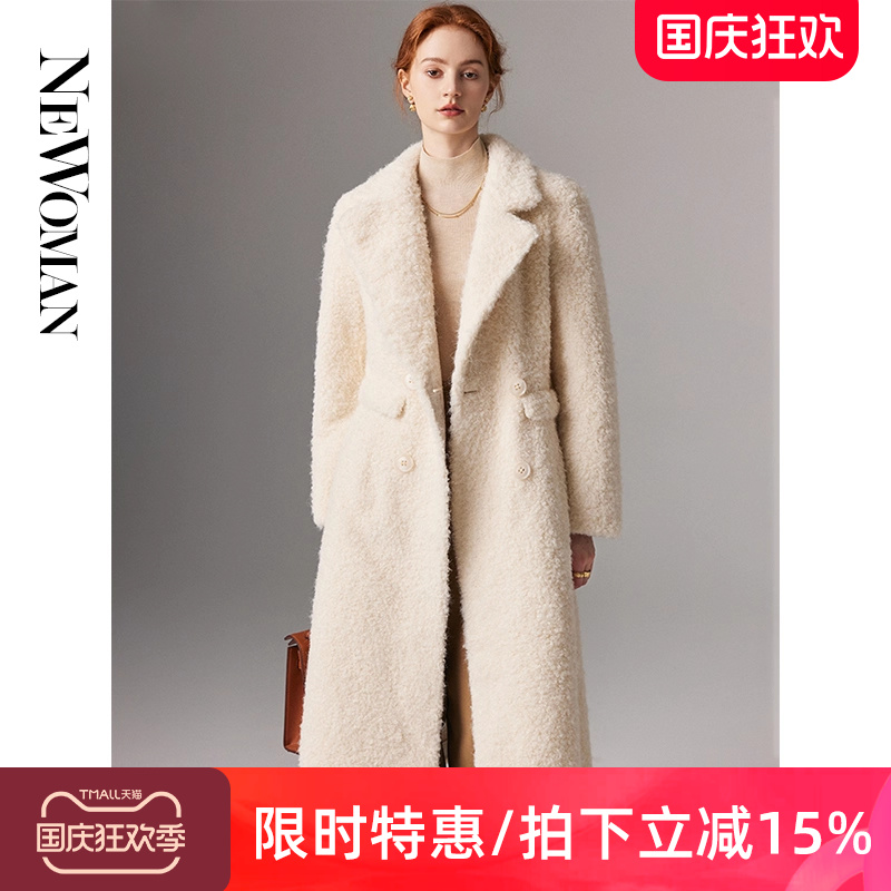 皮毛一体外套女中长款羊羔绒皮草