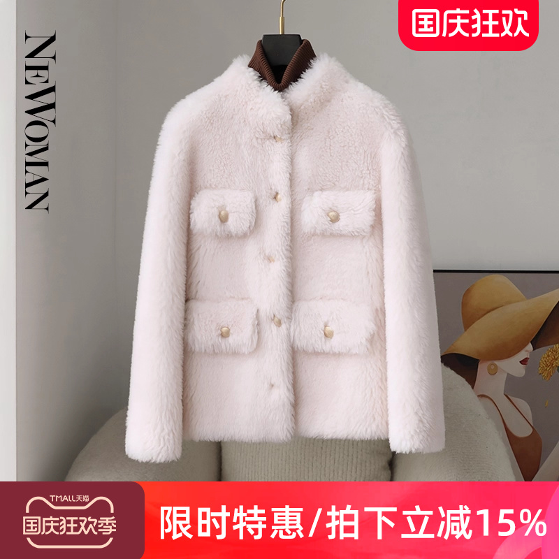 托卡皮毛一体羊羔毛外套女皮草