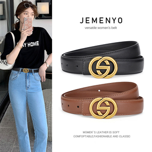 饰腰带收腰设计感小众真皮配牛仔裤 百搭装 带 夏季 女士皮带2025新款