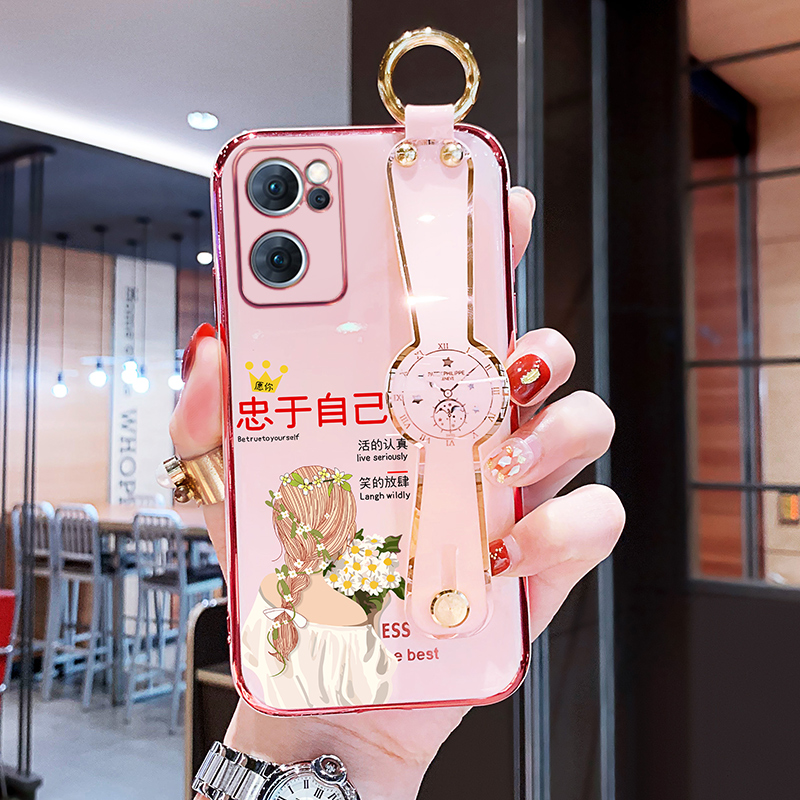 opporeno6/7/5/pro电镀硅胶可爱
