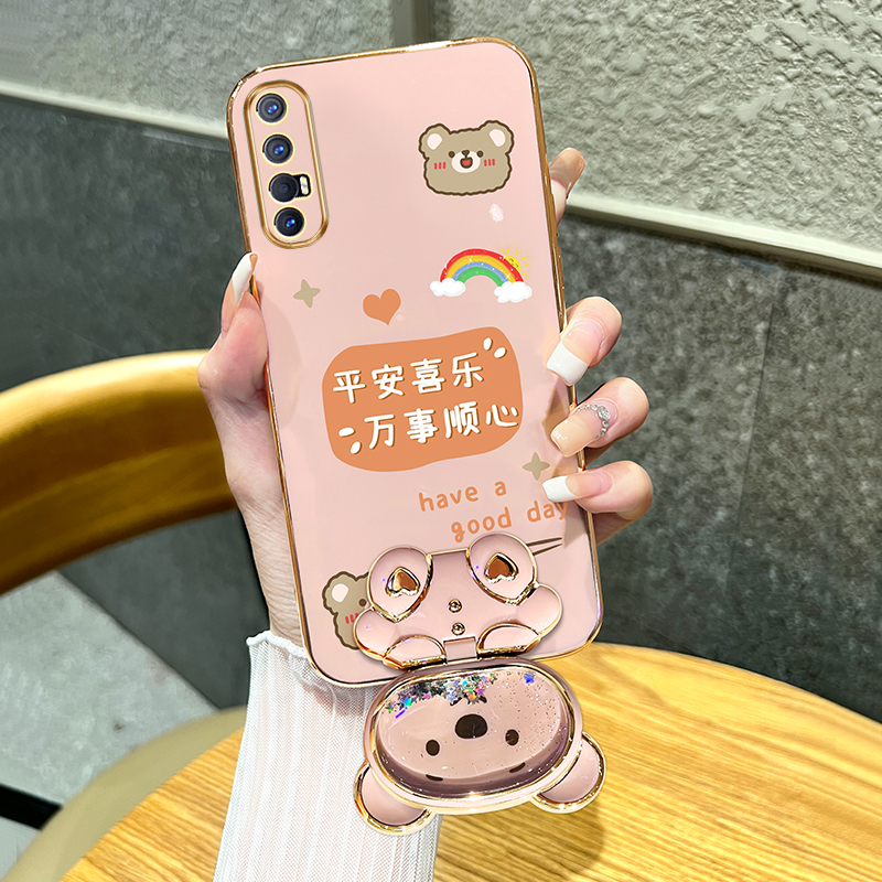 oppok7电镀卡通补妆镜