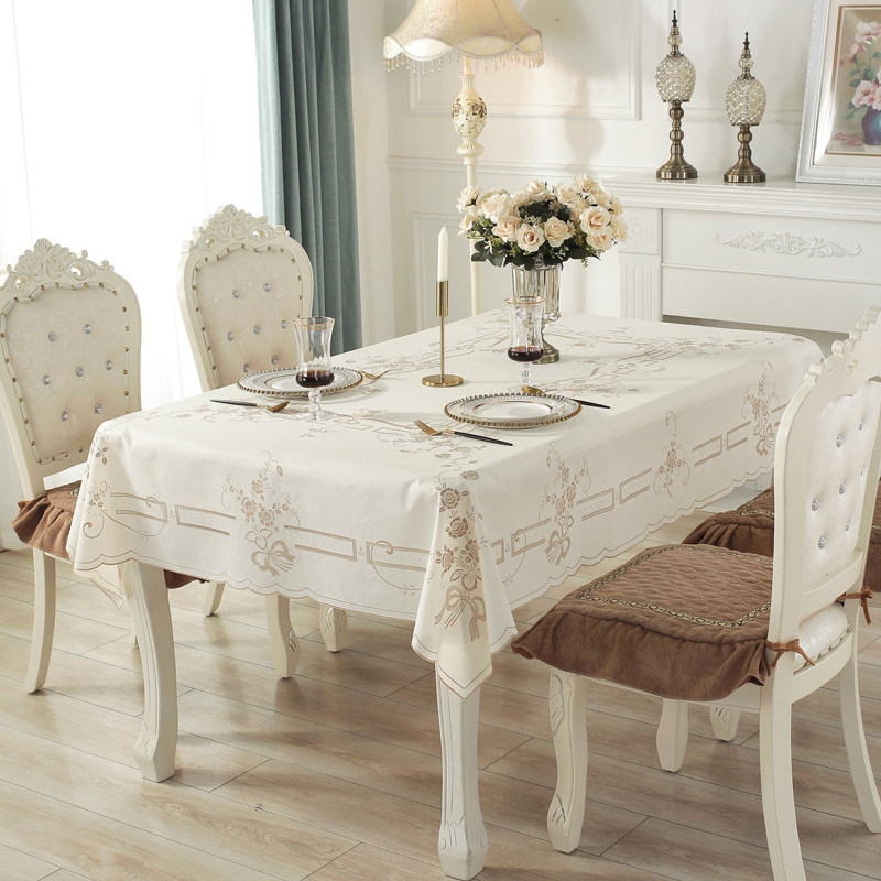进口PVC桌布防水塑料餐桌桌布台布长方形餐桌布欧式家用