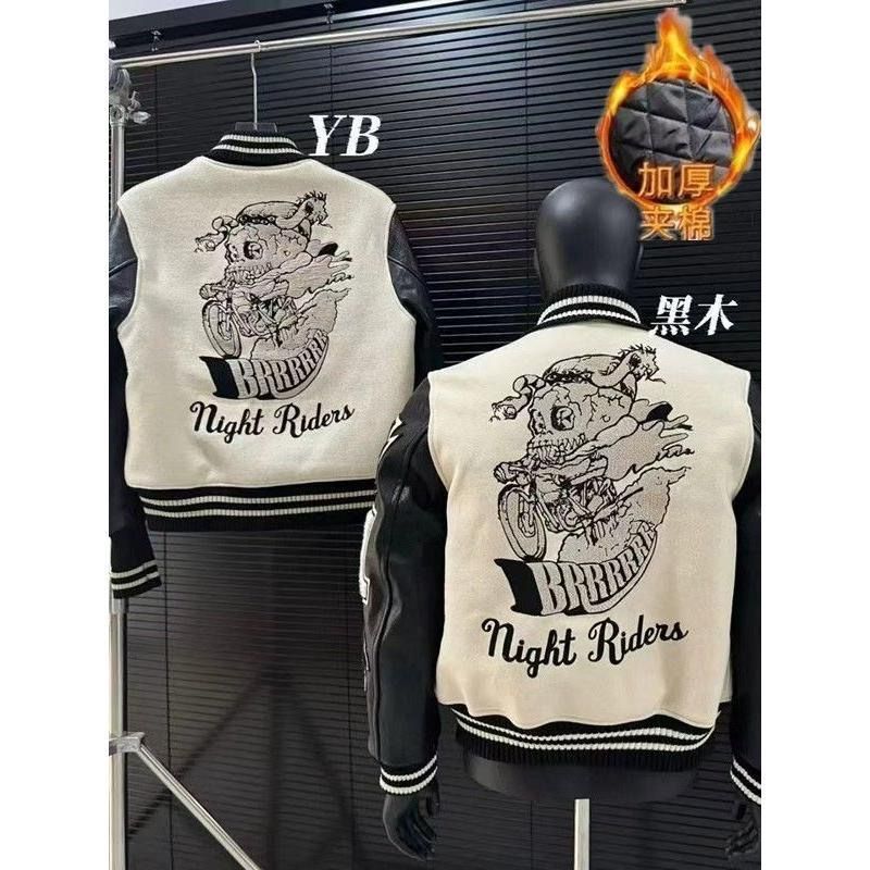 骷髅棒球服Cleanfit风格立领vibe