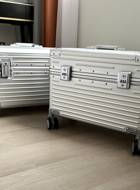 全铝镁合金防震静音摄影横版机长箱18寸金属行李箱拉杆箱男万向轮